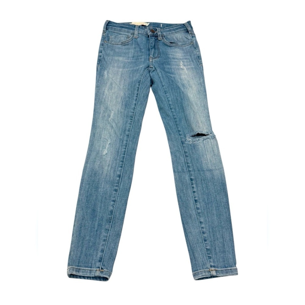 Pilcro and the Letterpress Light Blue Distressed Skinny Jeans